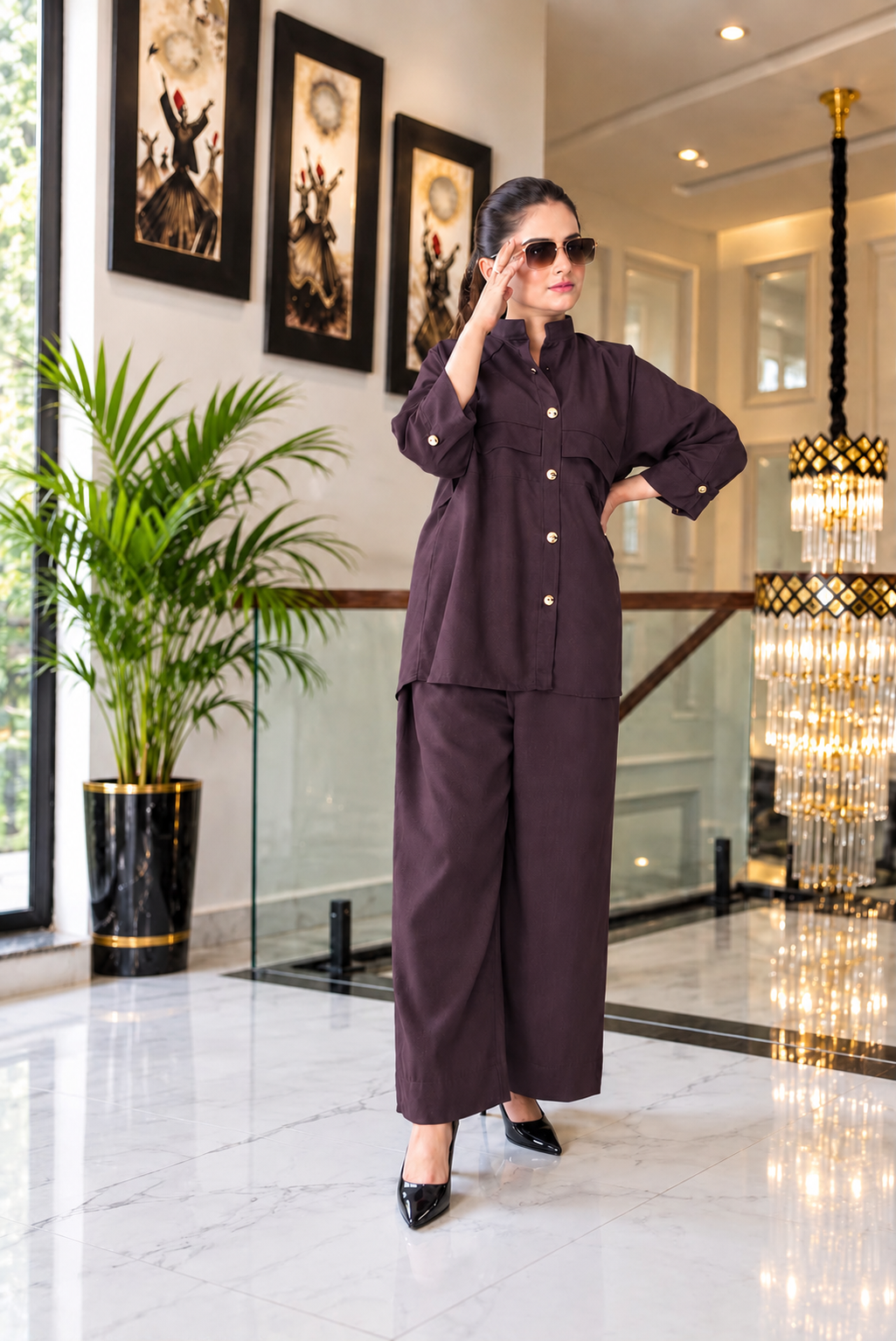 Merlot | Elegant Two-Piece Co-ord Set